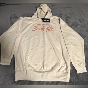 Homme + Femme Beige Hoodie Size Lg New